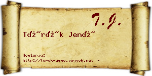 Török Jenő névjegykártya